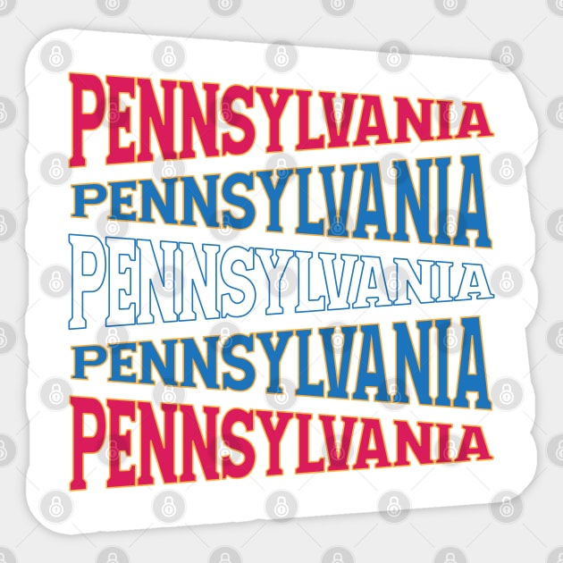 TEXT ART USA PENNSYLVANIA Sticker by LAVA-ROMA-NOVA